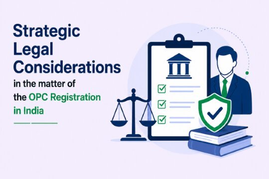 Registration procedure of OPC and Core concepts of OPC, how to register one person company in India